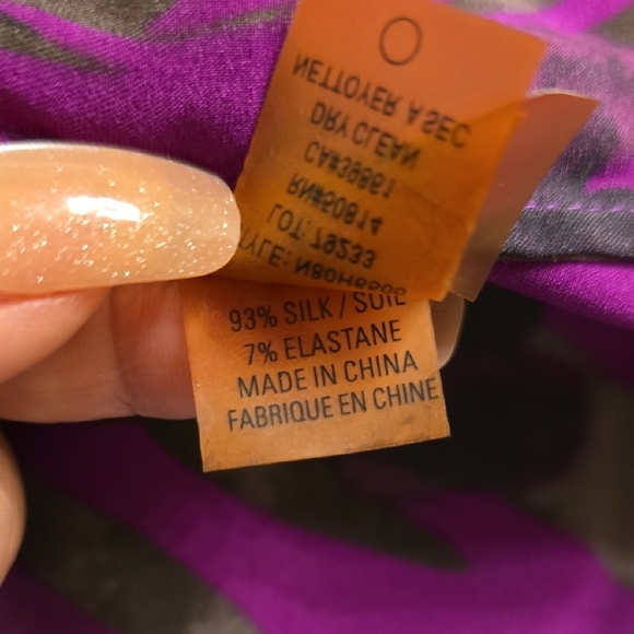 Elie Tahari Purple and Red Floral Blouse - Picture 10 of 13